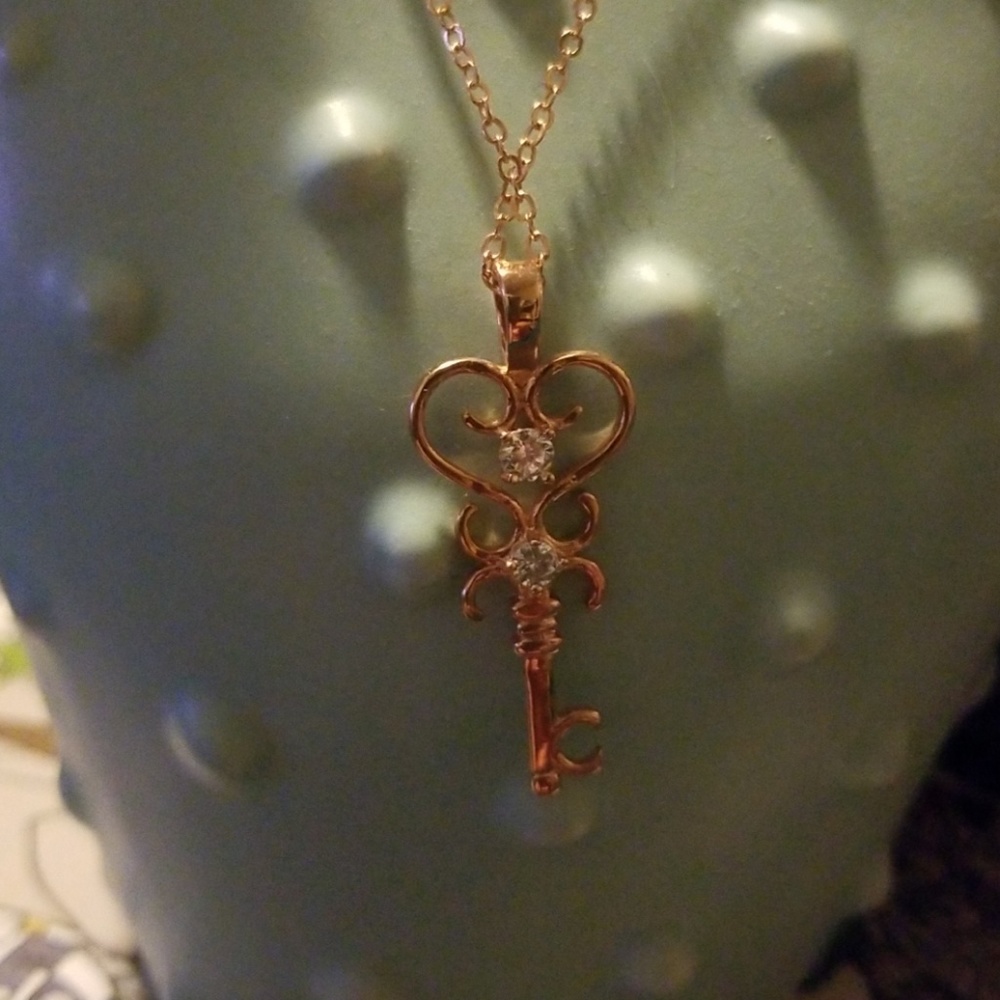 Rose gold Key necklace